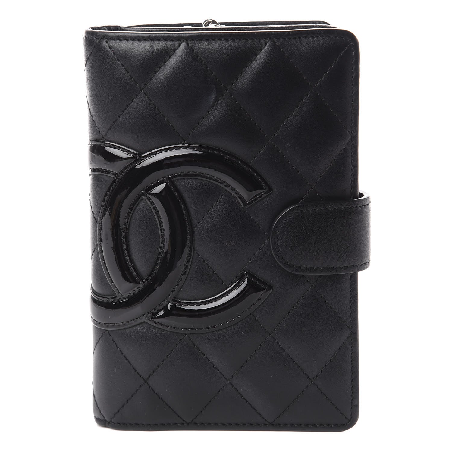 Chanel Calfskin Quilted Cambon Zipped Pocket Wallet Black 1 of 5