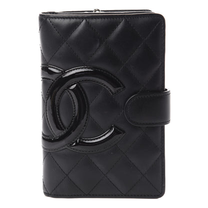 Chanel Calfskin Quilted Cambon Zipped Pocket Wallet Black 1 of 5