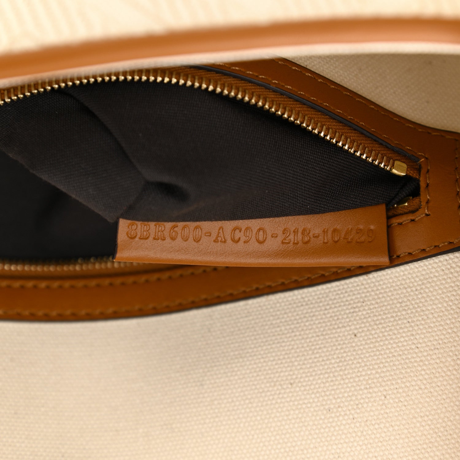 Fendi Canvas Vitello King Bi-Color Strap FF Embroidered Baguette Grezzo Brandy Cuoio 7 of 10