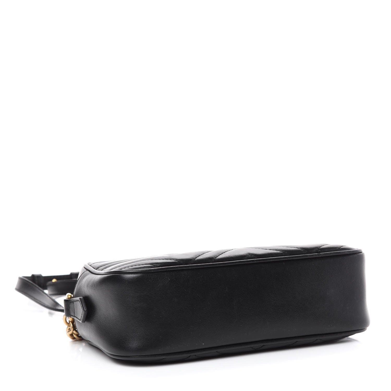 Gucci Calfskin Matelasse Small GG Marmont Chain Shoulder Bag Black 4 of 11