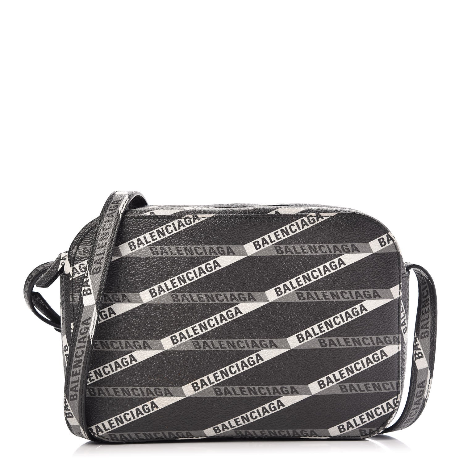 Balenciaga Coated Canvas Losange Monogram S Camera Bag Black Grey 1 of 10