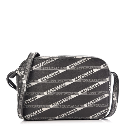 Balenciaga Coated Canvas Losange Monogram S Camera Bag Black Grey 1 of 10