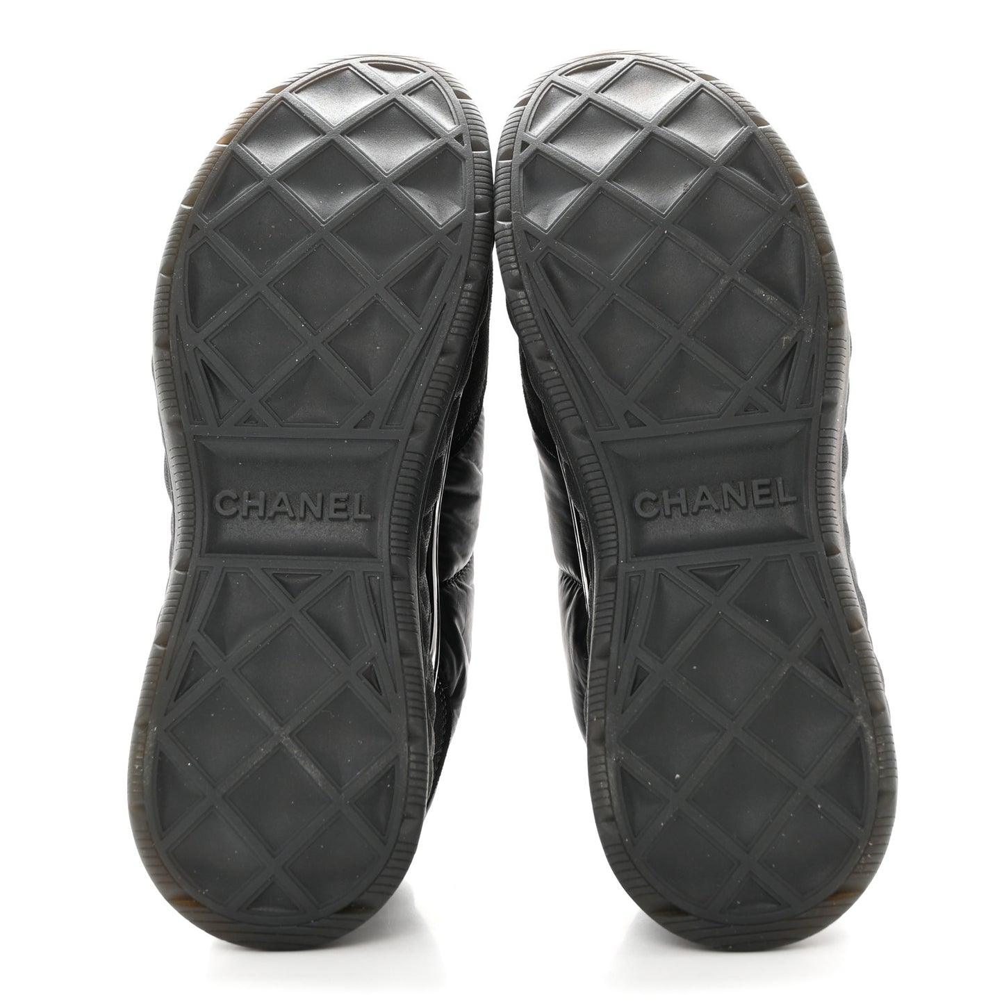 Nylon Suede Calfskin CC Sneakers 40 Black