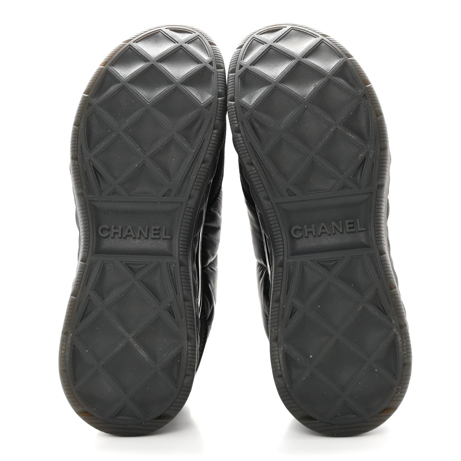 Chanel Nylon Suede Calfskin CC Sneakers 40 Black 6 of 11