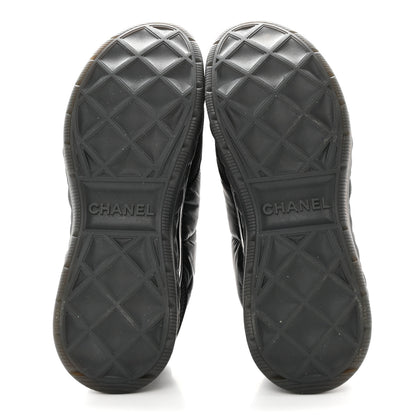 Chanel Nylon Suede Calfskin CC Sneakers 40 Black 6 of 11