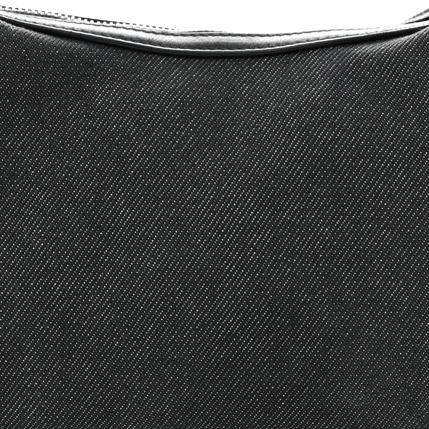 Denim Web Small Clasp Hobo Black