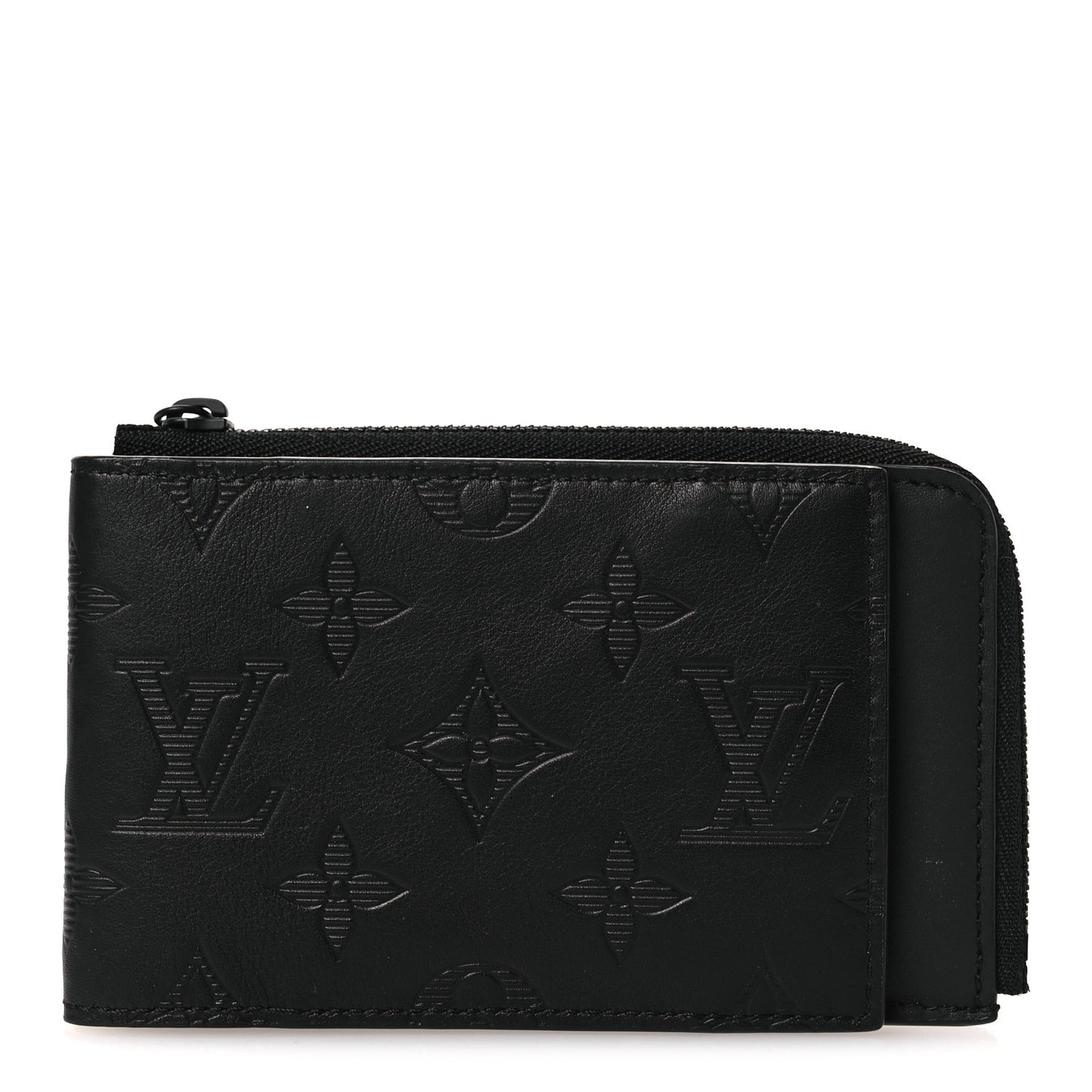 Calfskin Monogram Shadow Hybrid Wallet Black