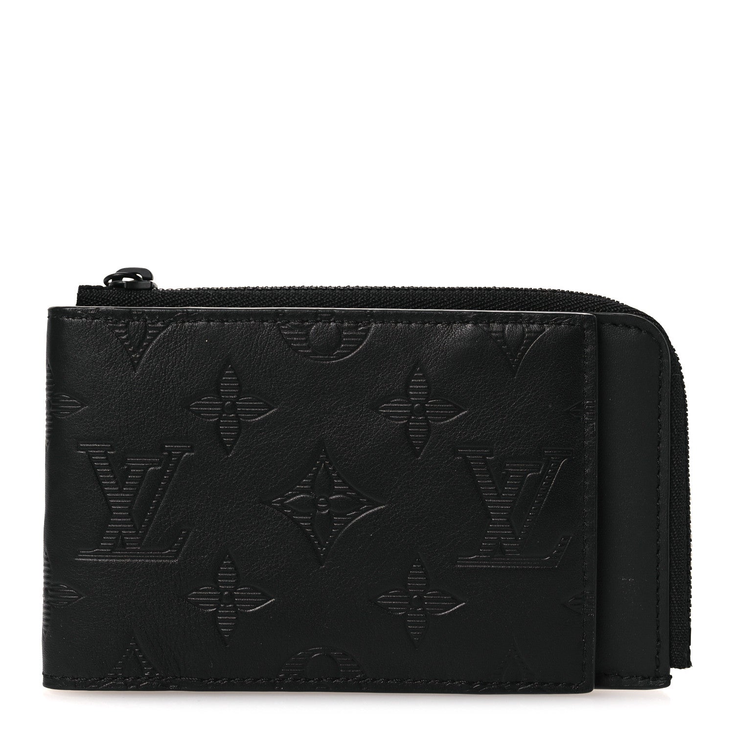 Louis Vuitton Calfskin Monogram Shadow Hybrid Wallet Black 1 of 7