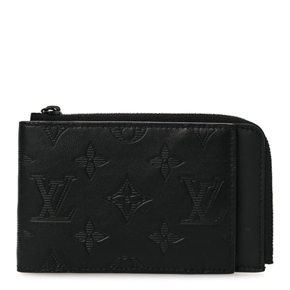 Louis Vuitton Calfskin Monogram Shadow Hybrid Wallet Black 1 of 7