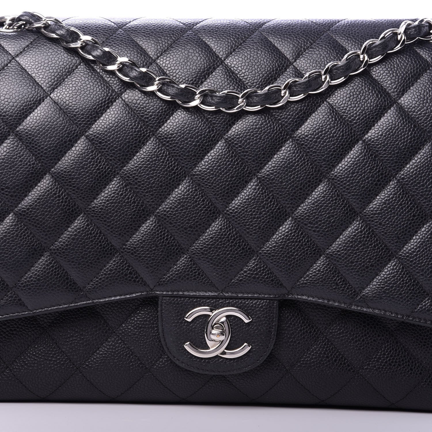 Chanel Caviar Quilted Maxi Double Flap Black 21 of 22