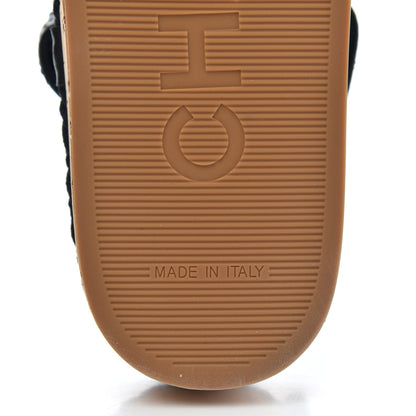 Chanel Cord Lambskin Quilted Logo Sandals 38 Black 6 of 8