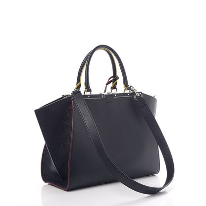 Fendi Vitello Dolce Century Petite 3Jours Tote Blue Notte 4 of 12