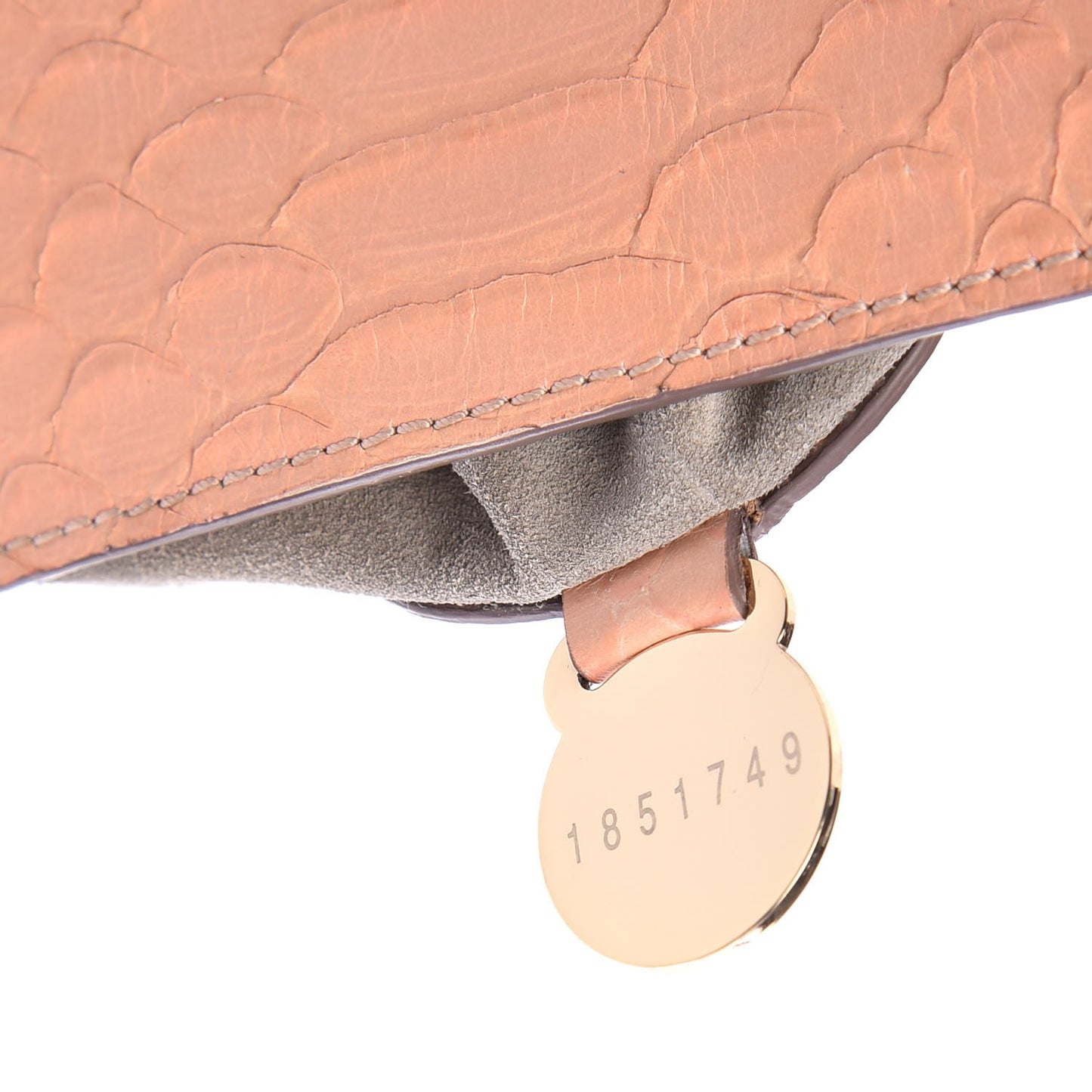 Nappa Snake Embossed Small Lily Natural