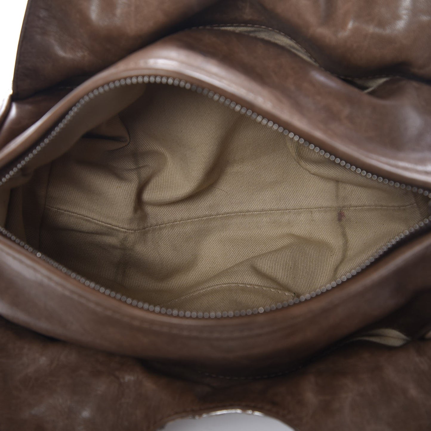 Metallic Python Calfskin Silverado Shoulder Bag Silver Brown