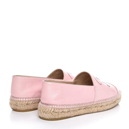 Chanel Lambskin CC Espadrilles 38 Light Pink 4 of 11