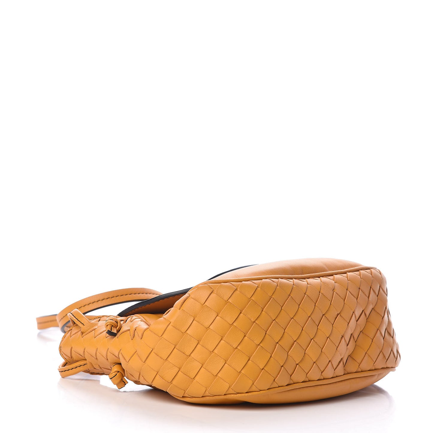 Nappa Intrecciato Small Nodini Flap Crossbody Marigold