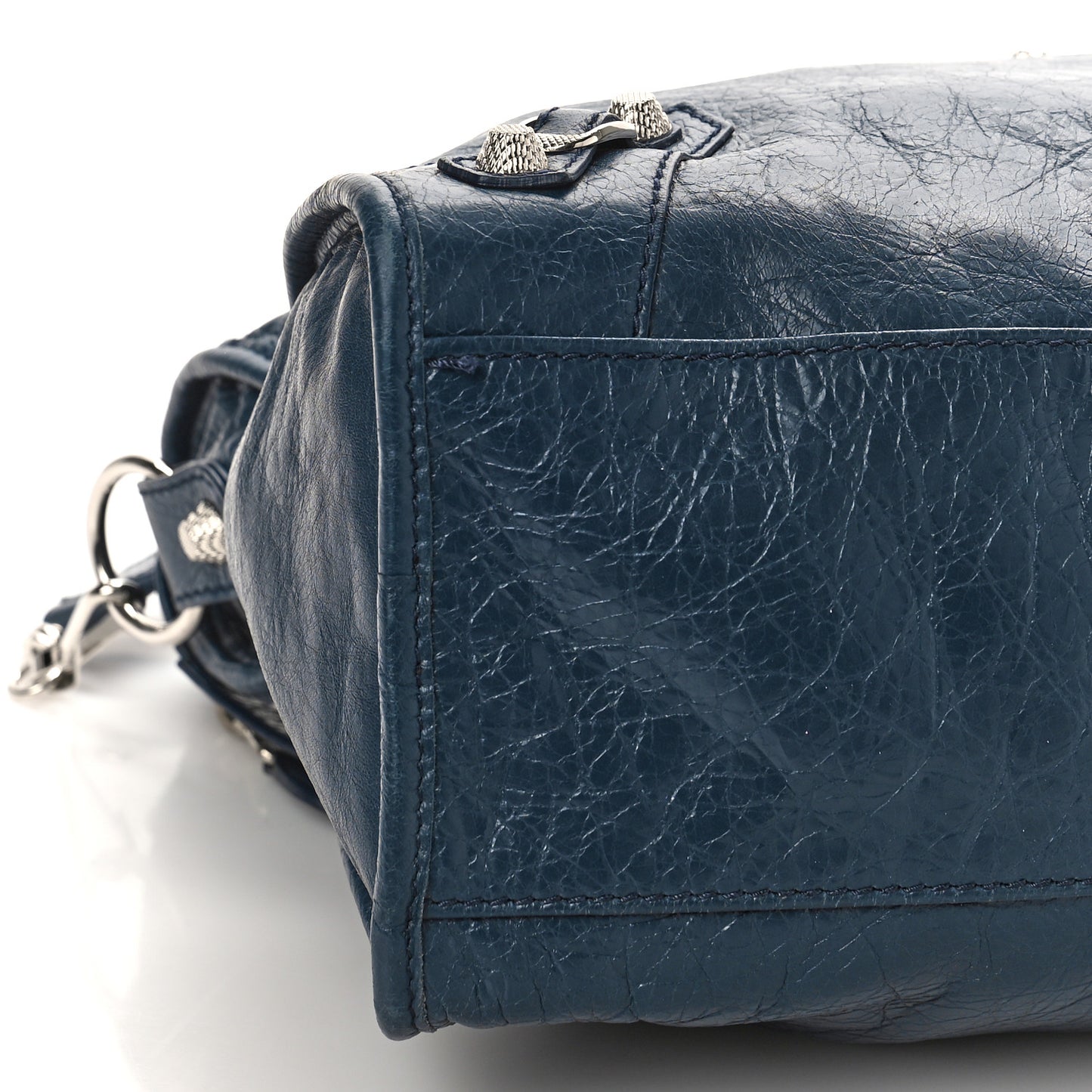Agneau Giant 12 Silver Hardware City Bleu de Minuit