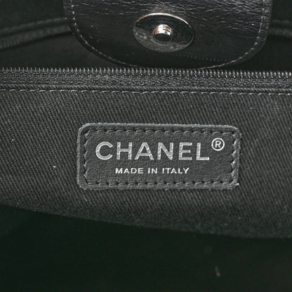 Chanel Glazed Calfskin Quilted Large CC Delivery Tote Black 6 of 14