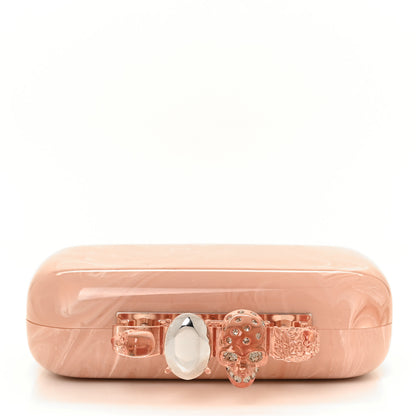 Alexander McQueen PVC Marble Skull Box Clutch Rose Pink 8 of 9
