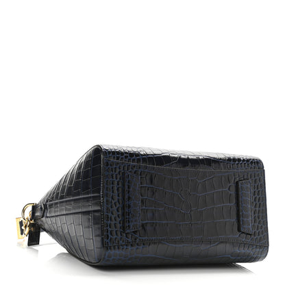 Givenchy Calfskin Crocodile Embossed Small Antigona Navy 4 of 9