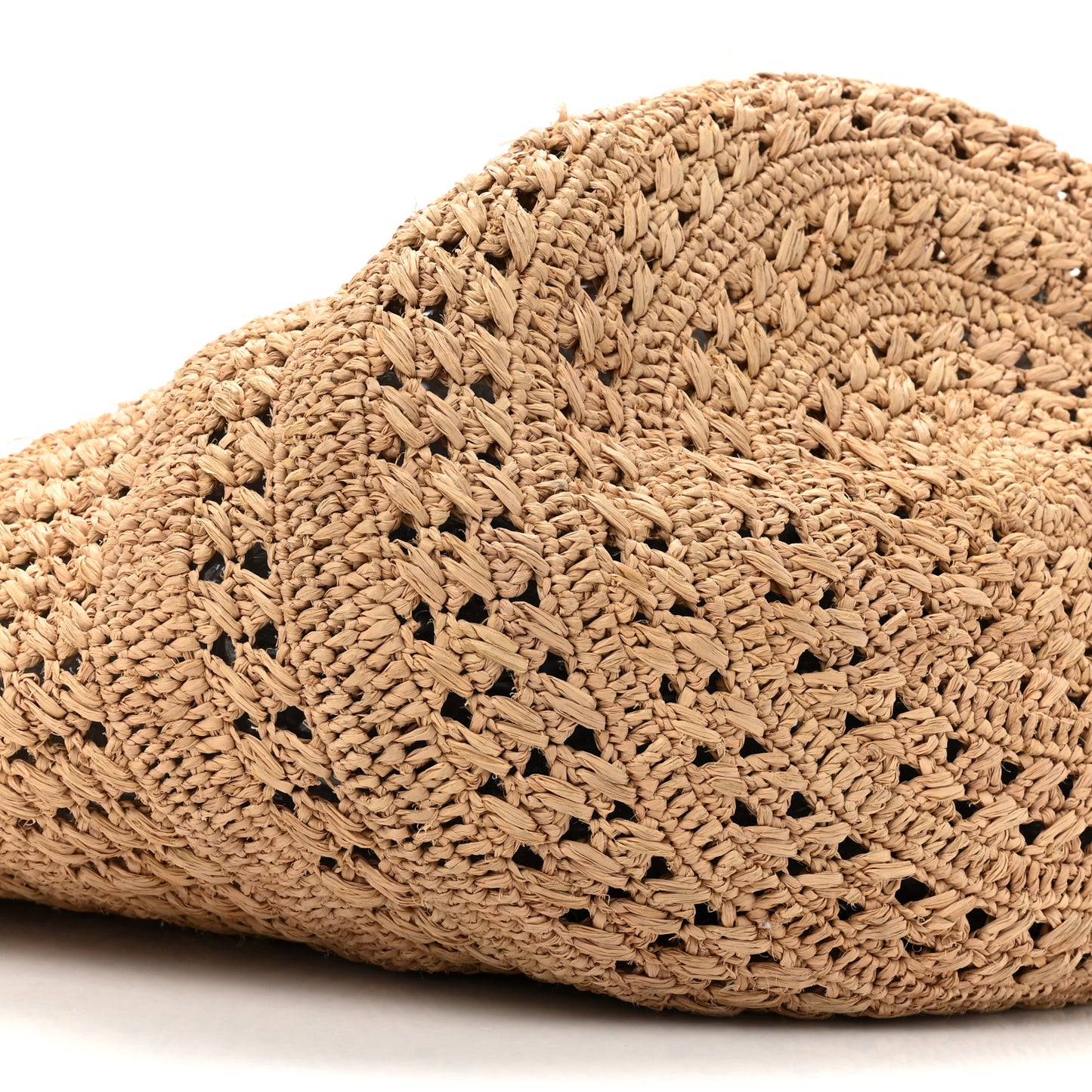 Raffia Calfskin Medium Panier Tote Naturel