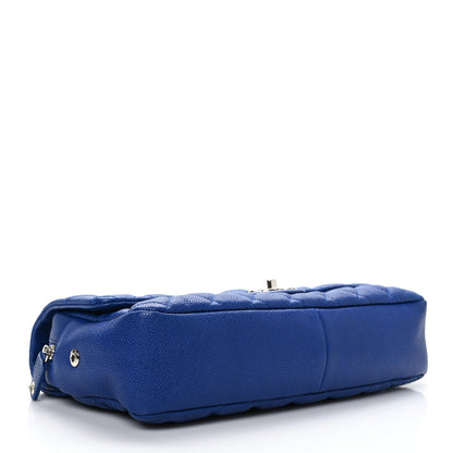 Chanel Caviar Quilted Jumbo Easy Flap Blue 4 of 10