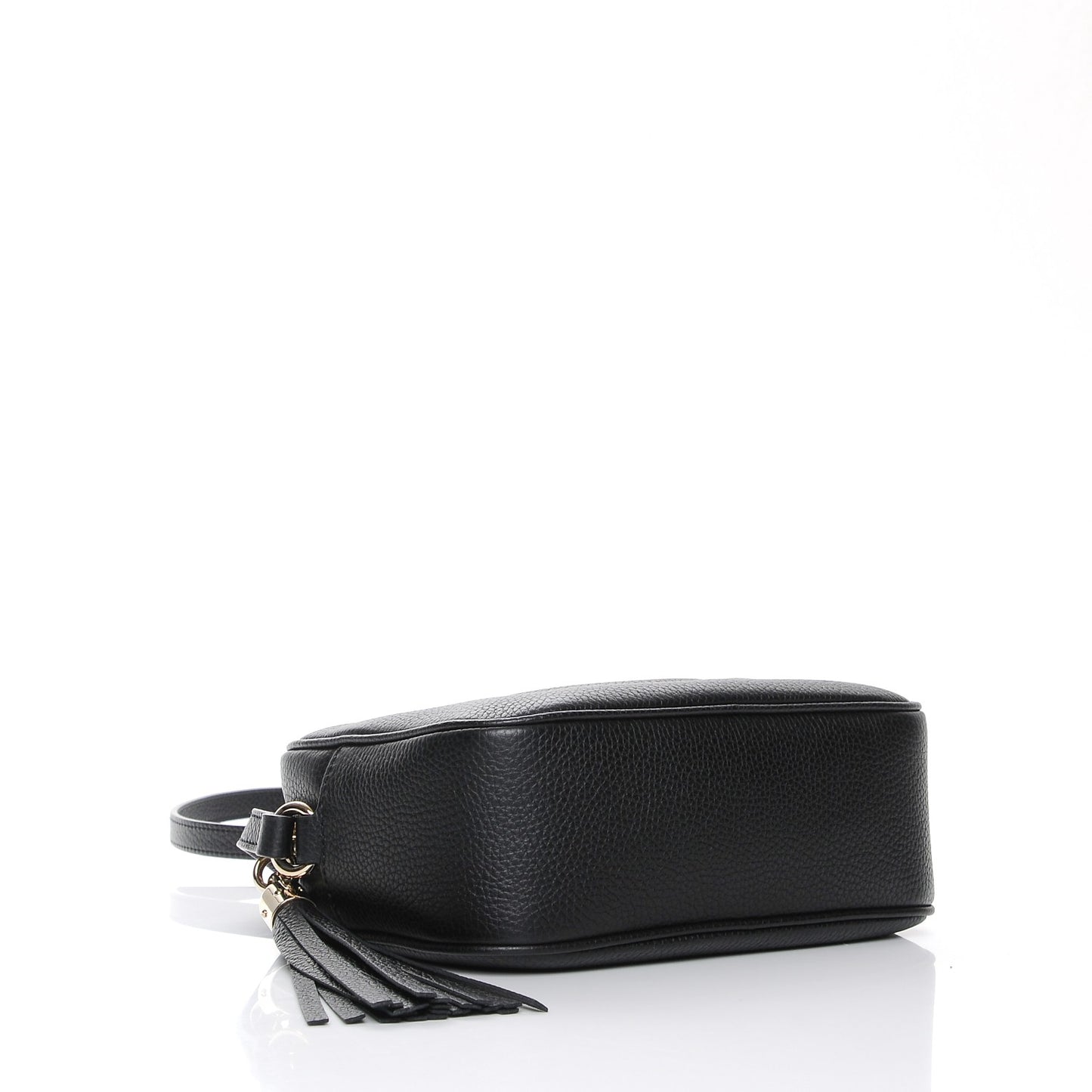 Pebbled Calfskin Small Soho Disco Bag Black