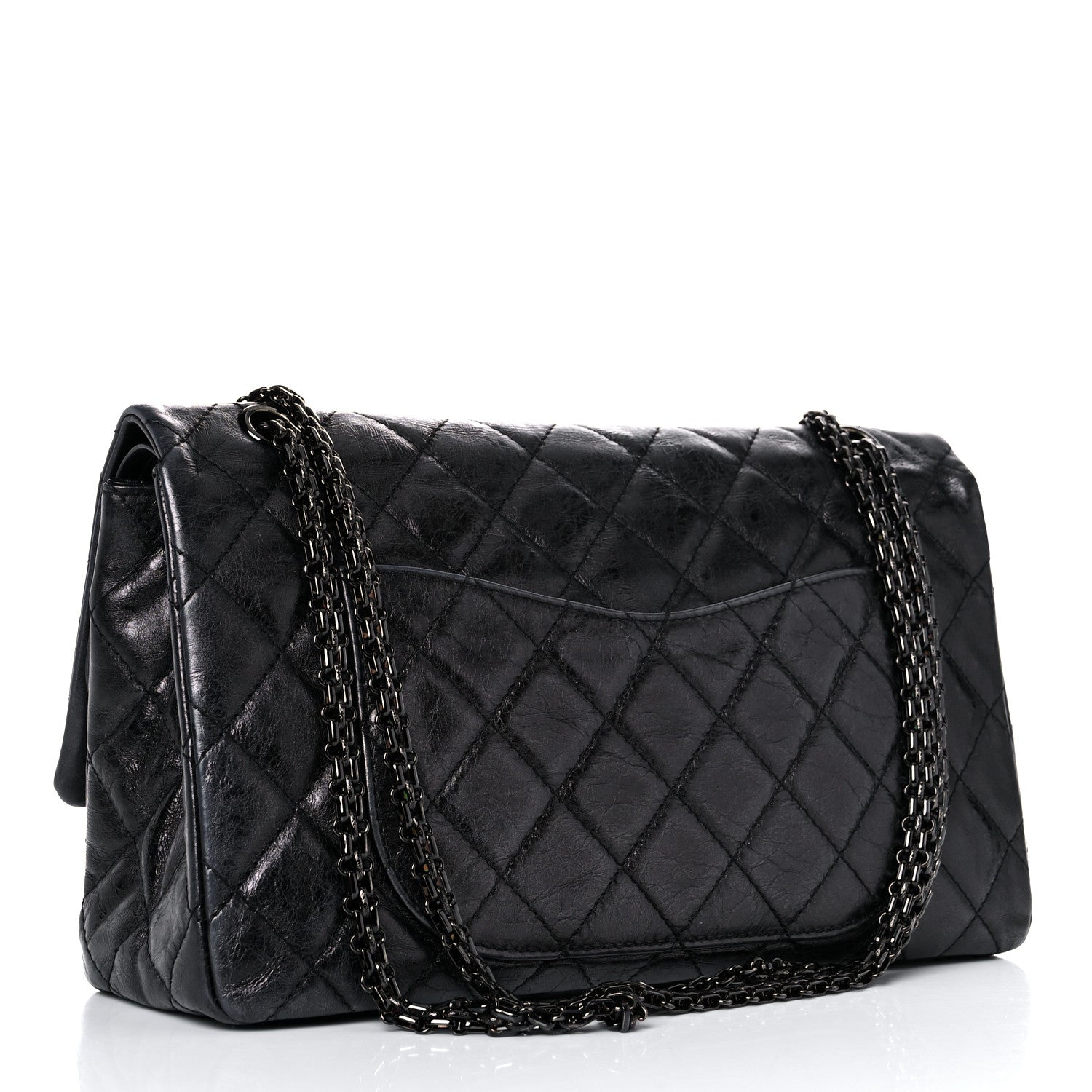 Chanel Metallic Aged Calfskin Quilted 2.55 Reissue 227 Flap So Black 3 of 20