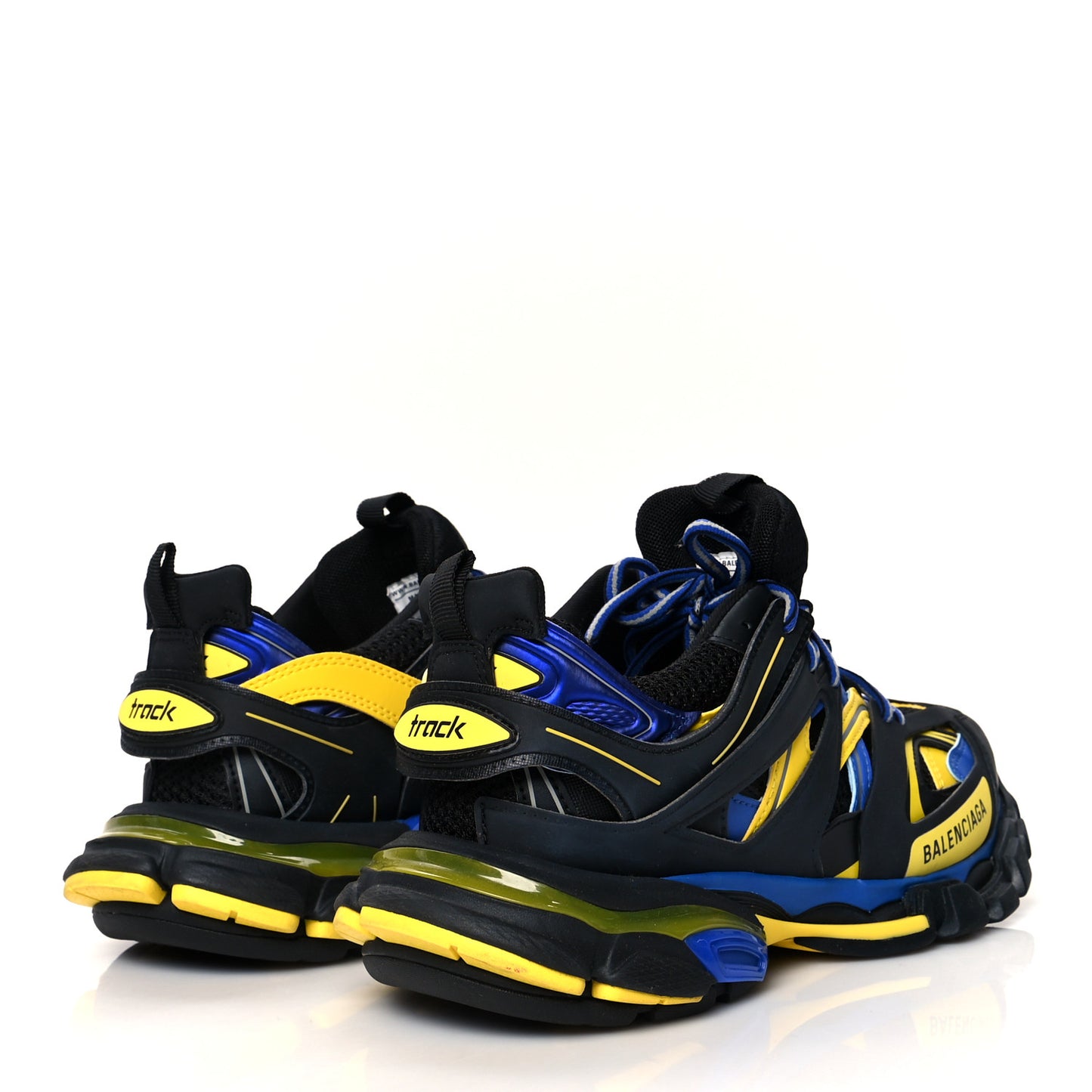 Mesh Nylon Mens Track Sneakers 40 Black Yellow Blue