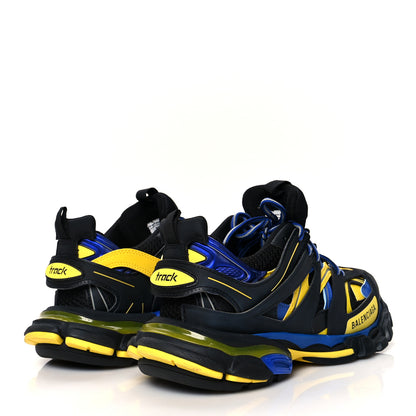Balenciaga Mesh Nylon Mens Track Sneakers 40 Black Yellow Blue 4 of 7