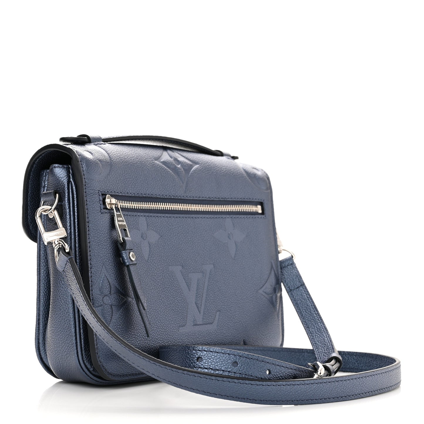 Metallic Empreinte Monogram Giant Pochette Metis Navy Nacre