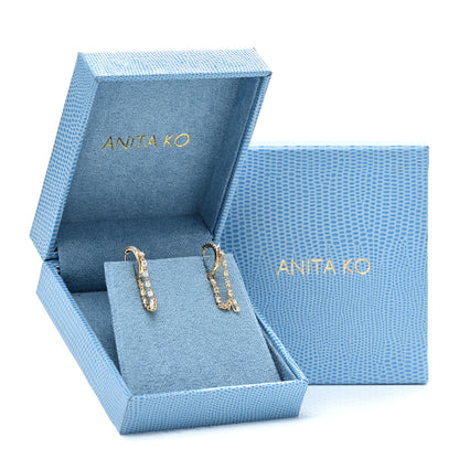Anita Ko 18K Yellow Gold Diamond Sienna Huggies Earrings 5 of 5
