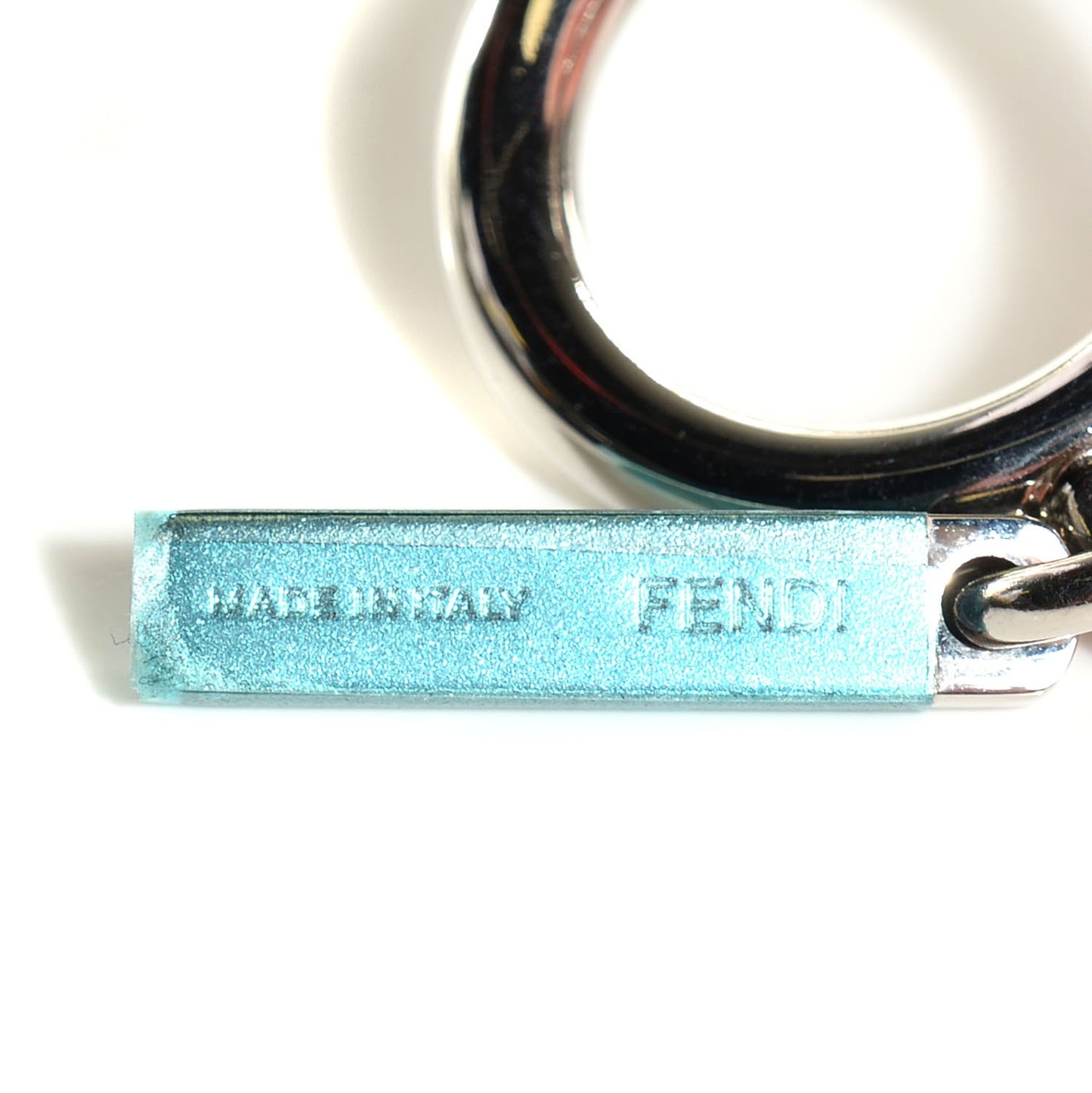 Fox Fur Vitello Elite Pom Pom Bag Charm Peach