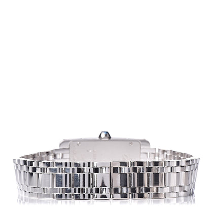 Cartier 18K White Gold 19mm Tank Americaine Quartz Watch 4 of 8