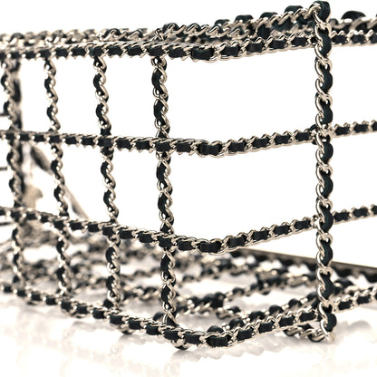 Chanel Brass Calfskin Grocery By Chanel Minaudiere Shopping Basket Silver 7 of 7