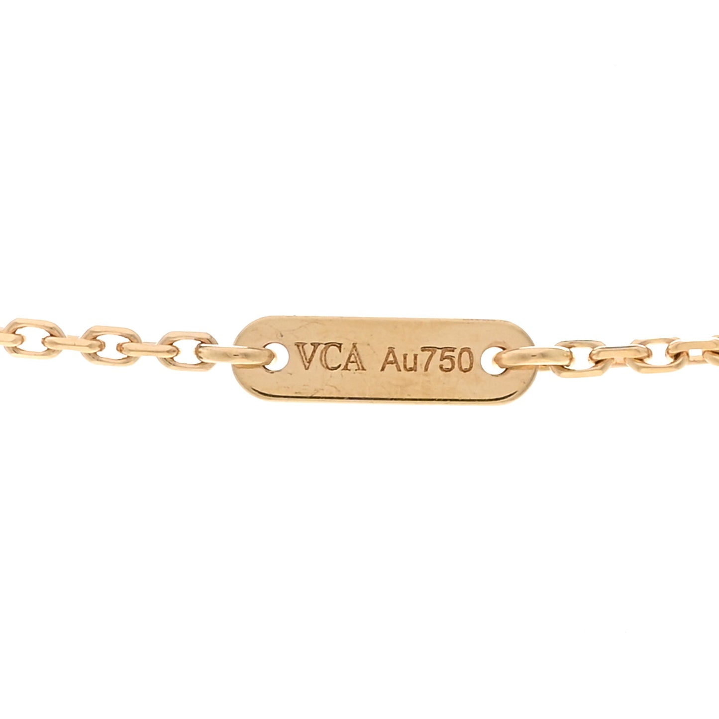 18K Yellow Gold Mother of Pearl Sweet Alhambra Pendant Necklace