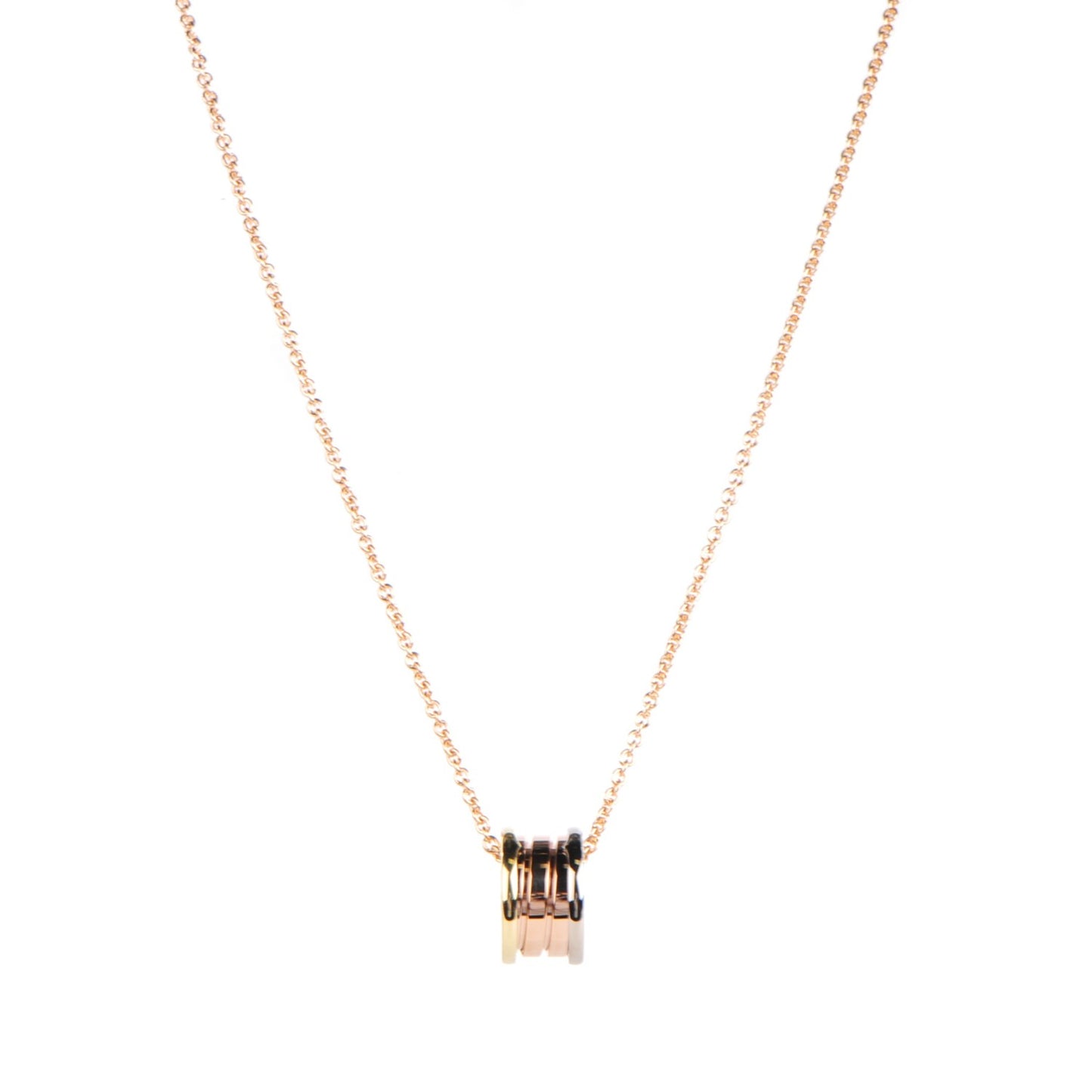 18K Rose White Yellow Gold B.Zero1 Pendant Necklace