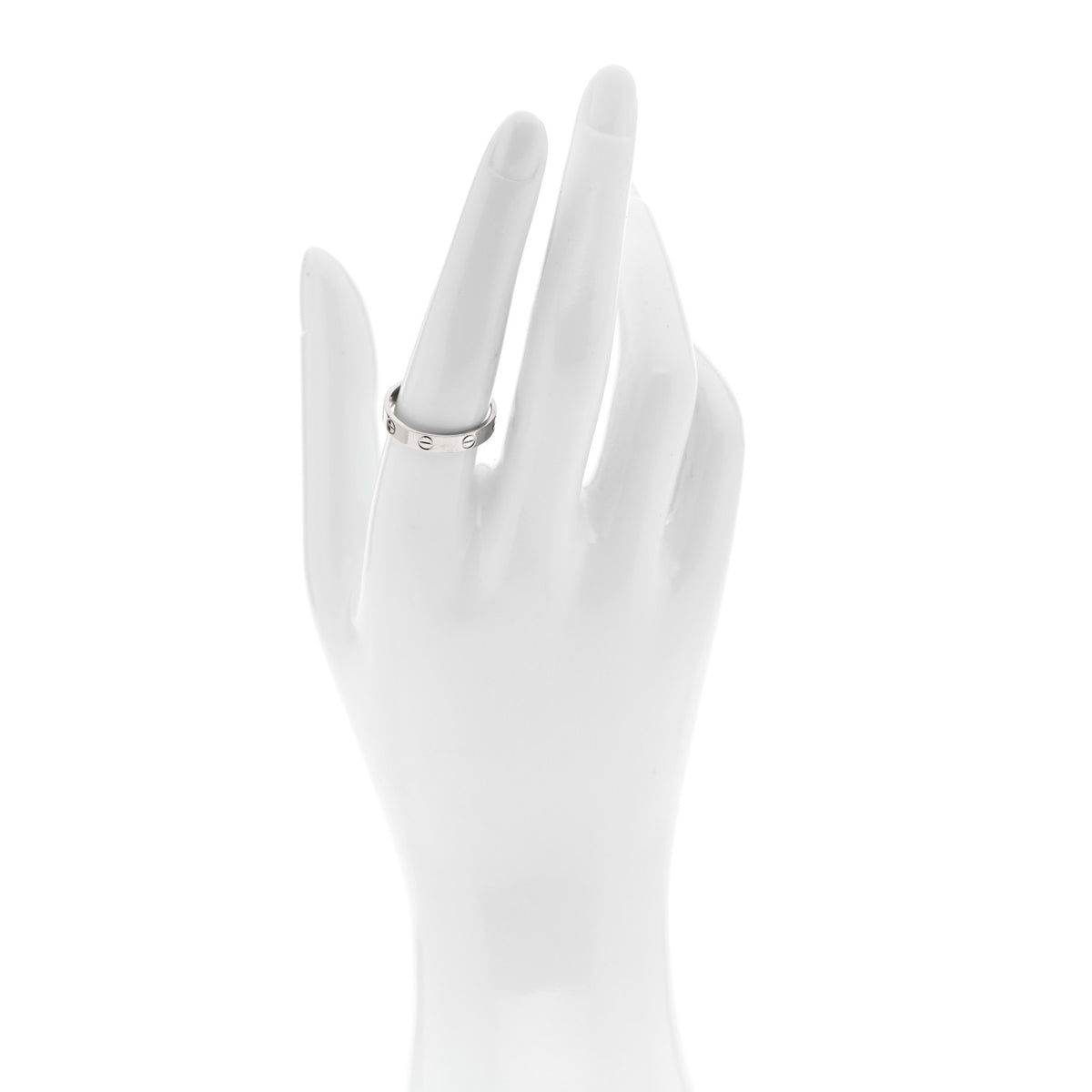 18K White Gold 3.5mm LOVE Wedding Band Ring 56 7.75