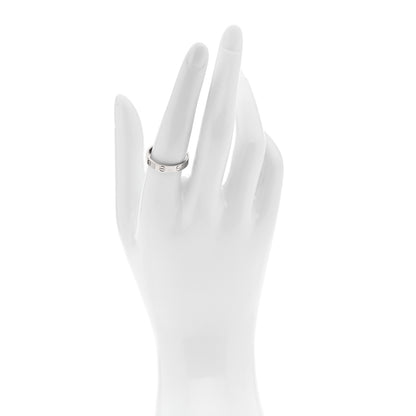 Cartier 18K White Gold 3.5mm LOVE Wedding Band Ring 56 7.75 2 of 5