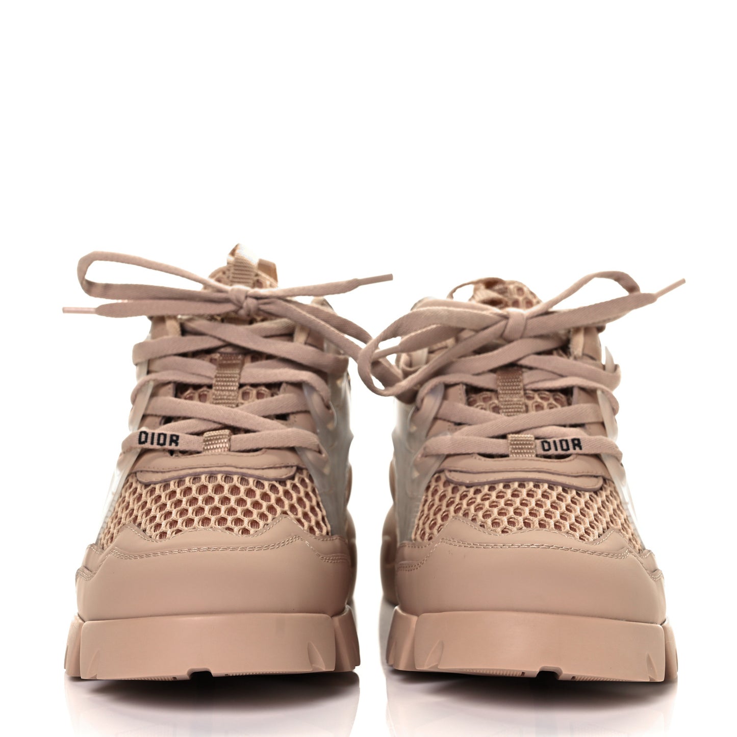 Resille Calfskin D-Connect Sneakers 39 Nude
