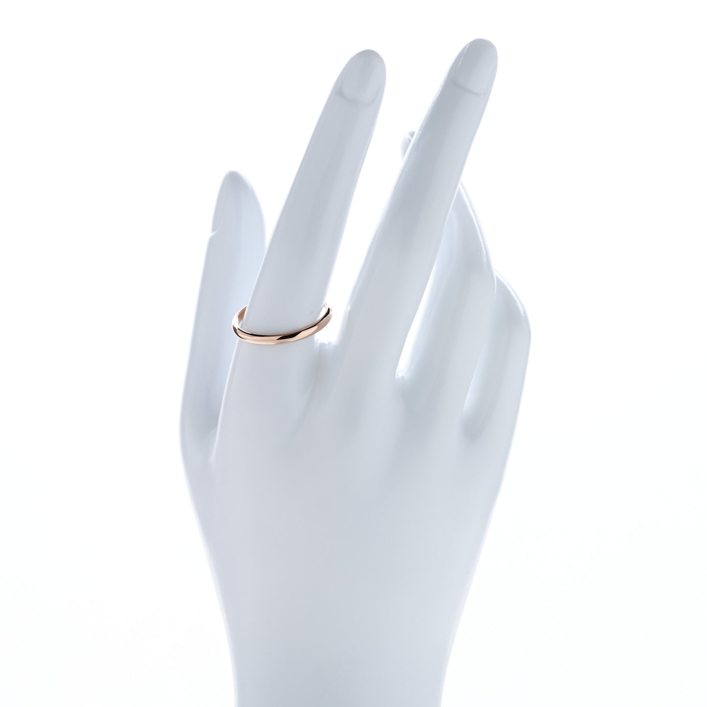 18K Pink Gold 2.5mm 1895 Wedding Band Ring 63 10.25