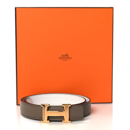 Hermes Swift Epsom 32mm H Belt 80 32 Etain White 6 of 6