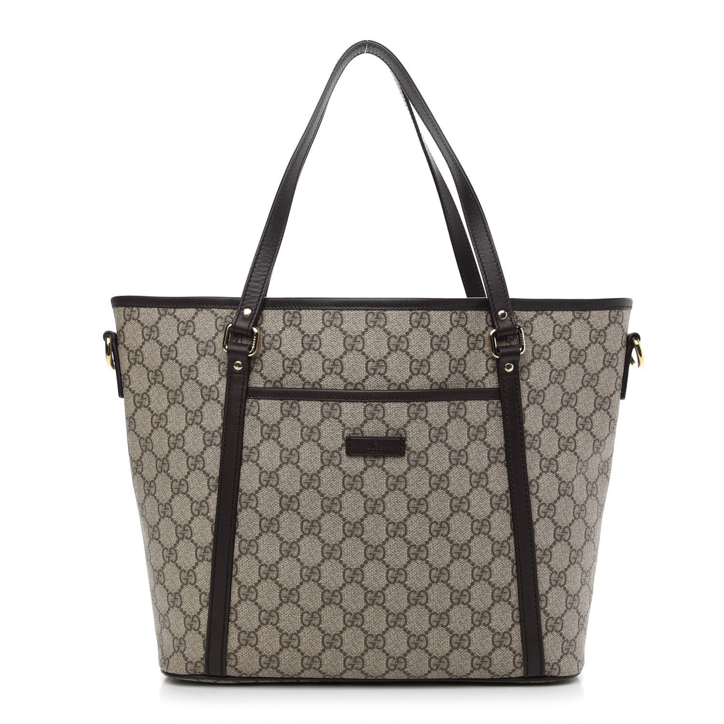GG Supreme Monogram Medium Joy Tote Dark Brown