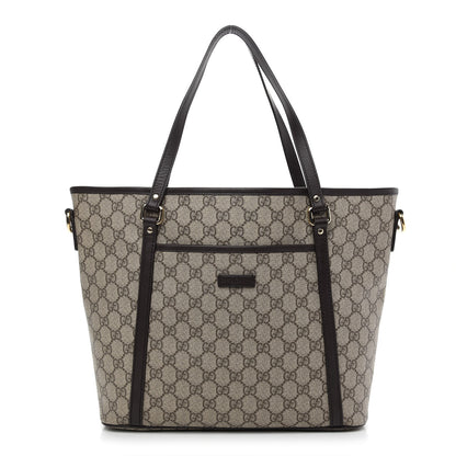 Gucci GG Supreme Monogram Medium Joy Tote Dark Brown 1 of 9