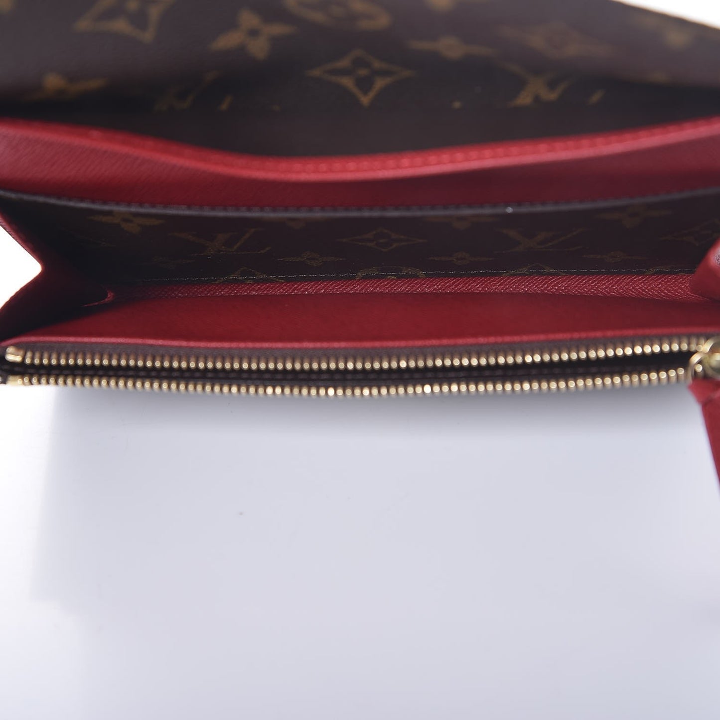 Monogram Emilie Wallet Red