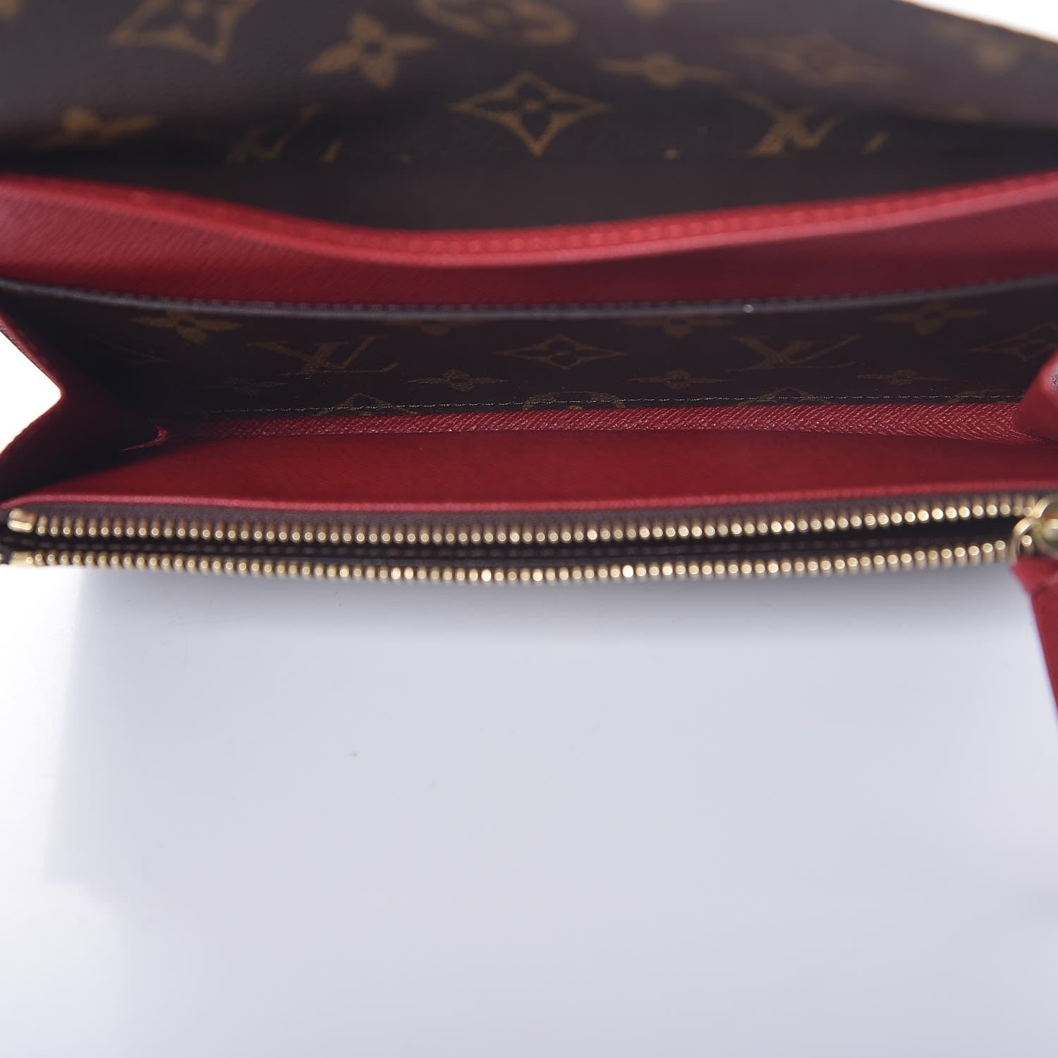 Louis Vuitton Monogram Emilie Wallet Red 5 of 6