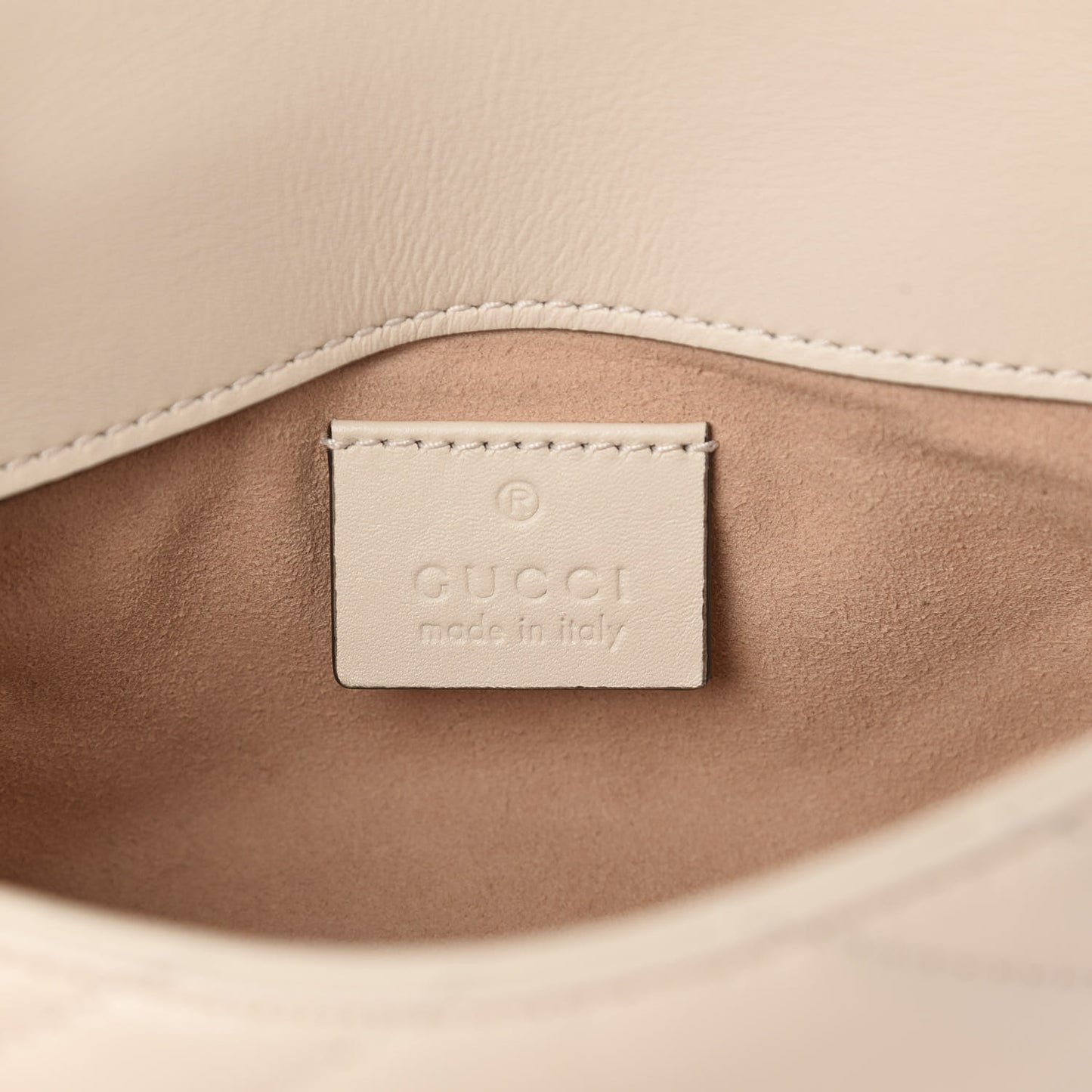 Calfskin Matelasse Super Mini GG Marmont Shoulder Bag White
