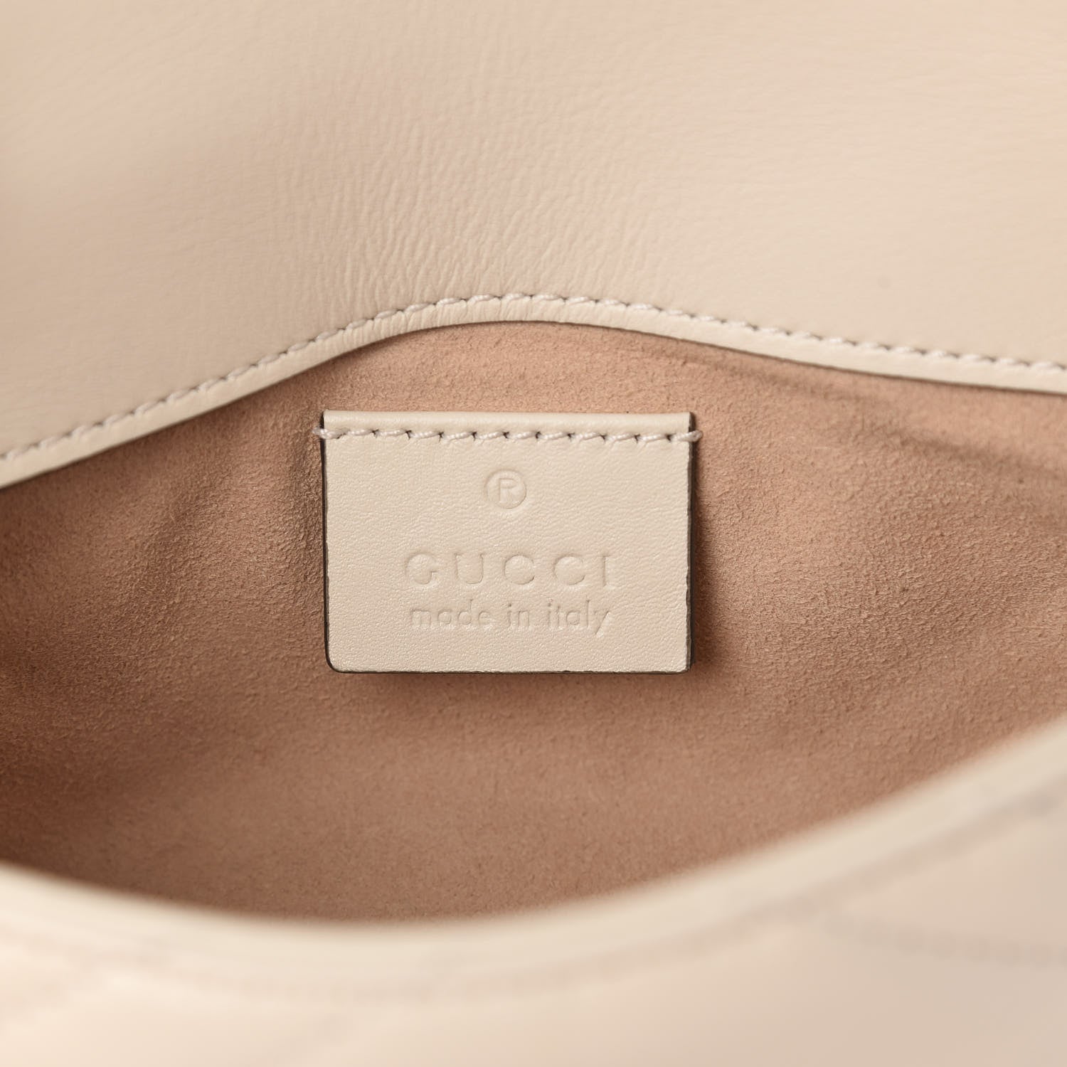 Gucci Calfskin Matelasse Super Mini GG Marmont Shoulder Bag White 6 of 10