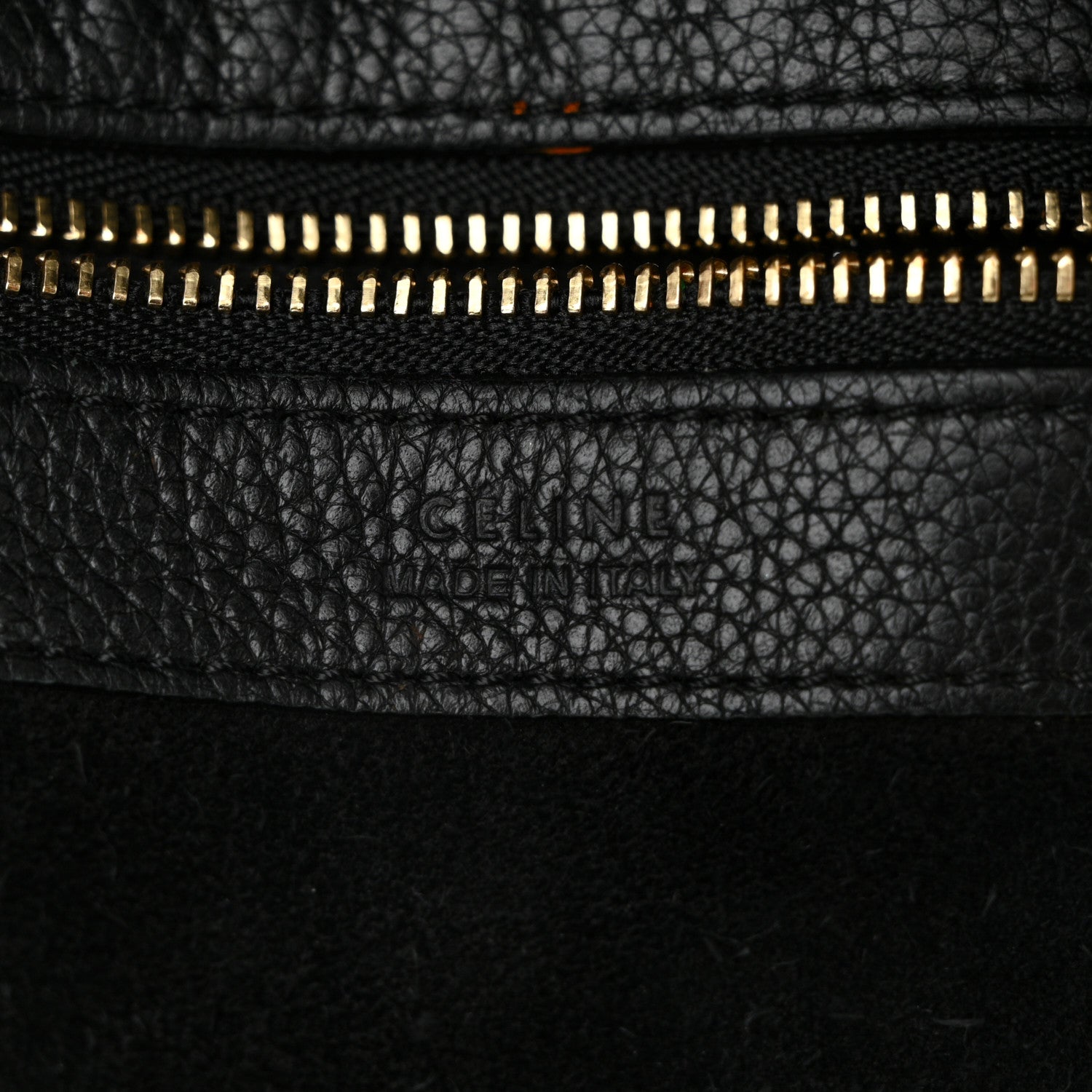 Celine Soft Grained Calfskin Medium Belt Cabas Phantom Black 5 of 12