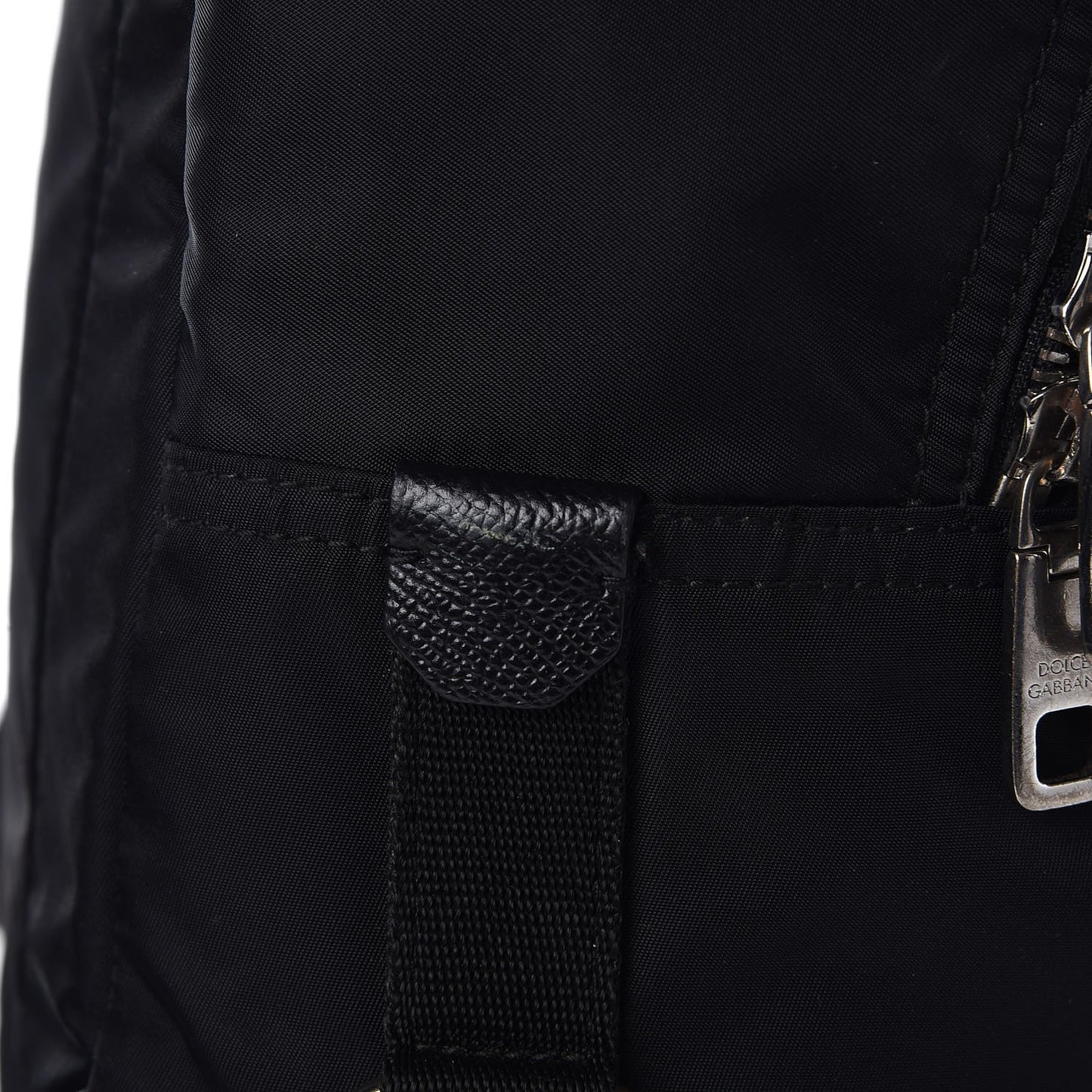 Nylon Family Patch Backpack Black